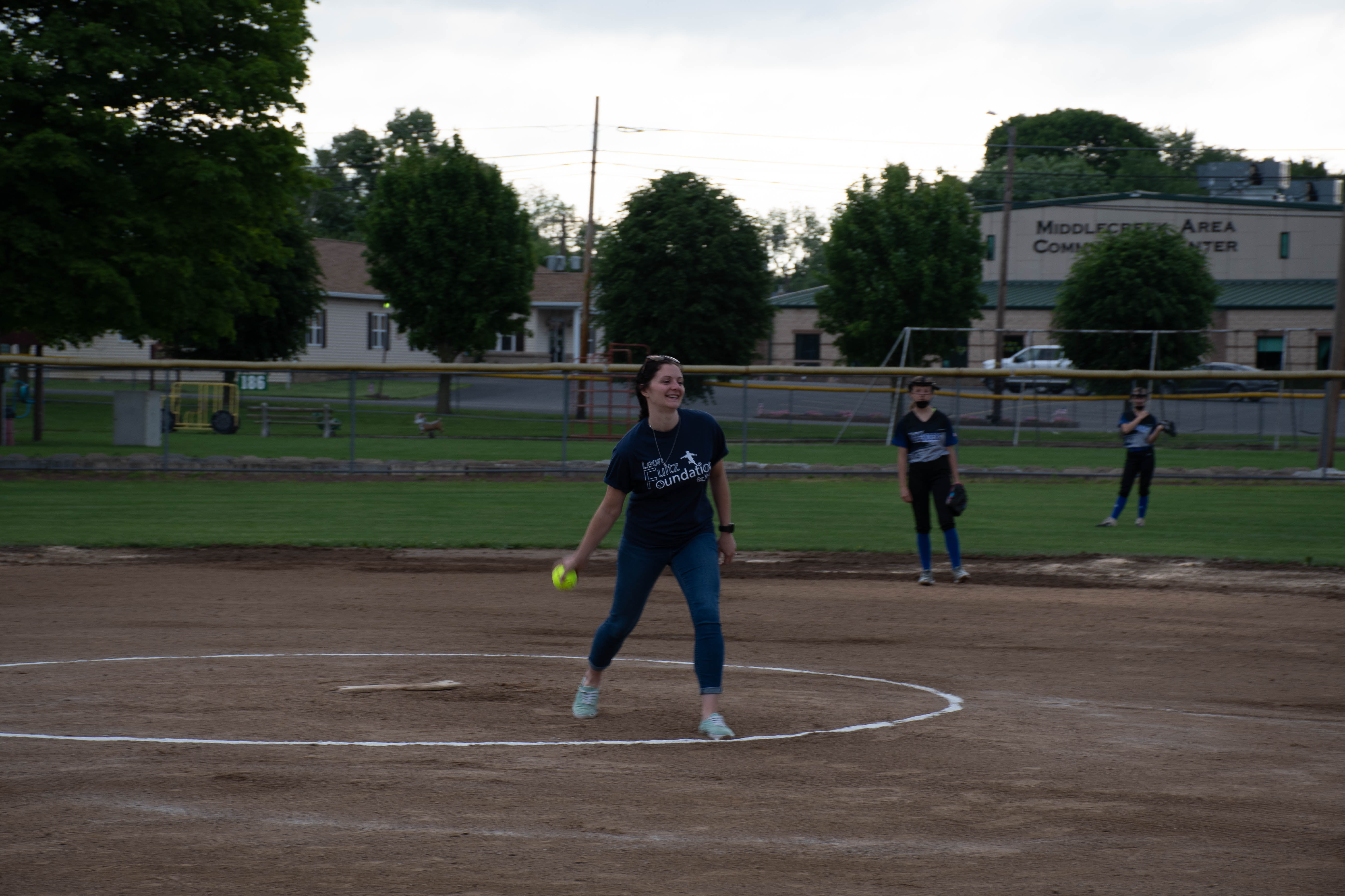 Jorden Bailey throwing out first pitch.