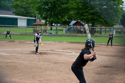 Pitcher just threw the ball towards the batter.