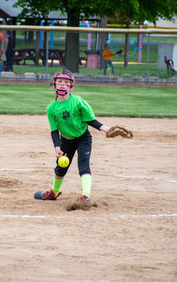 Pitcher just after releasing the ball.