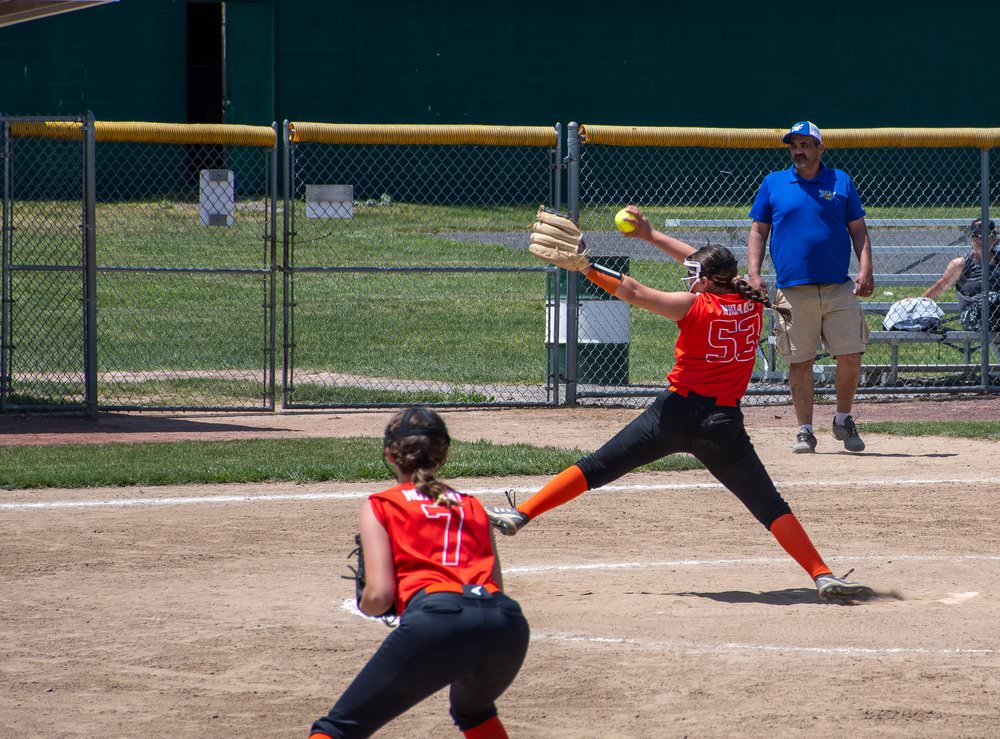 Pitcher mid windup.