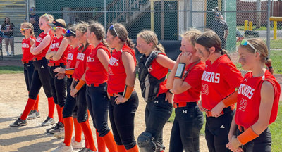 Team 'Keystone Bombers' watching Katrina Erb's speech.