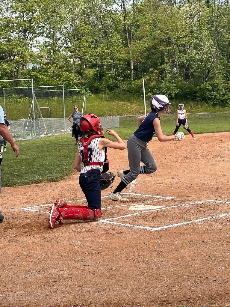 Batter just starting run to first base.