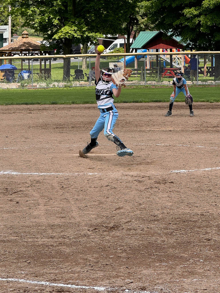 Pitcher mid windup.