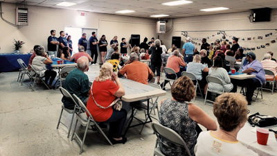 Attendees at Leon's Celebration of Life event.